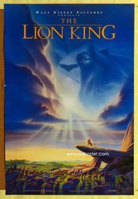 8r282 LION KING 1sh '94 classic Walt Disney Africa jungle cartoon!