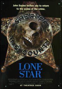 8r289 LONE STAR advance 1sh '96 John Sayles, cool image of skull in sheriff badge!