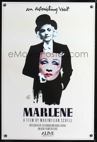 8r303 MARLENE 1sh '86 Maximilian Schell's Dietrich biography, great art!