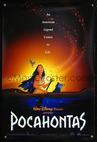 8r370 POCAHONTAS DS 1sh '95 Walt Disney, Mel Gibson, Native American Indians!