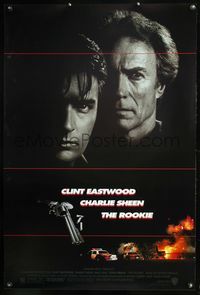 8r399 ROOKIE 1sh '90 Clint Eastwood directs & stars w/Charlie Sheen!