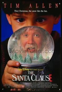 8r403 SANTA CLAUSE lenticular DS 1sh '94 Disney, Tim Allen, Christmas comedy!