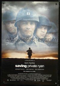 8r405 SAVING PRIVATE RYAN DS 1sh '98 Steven Spielberg, Tom Hanks, Tom Sizemore, Matt Damon!