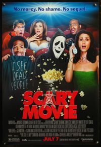 8r407 SCARY MOVIE advance 1sh '00 Wayans horror screwball spoof, no mercy, no shame, no sequel!