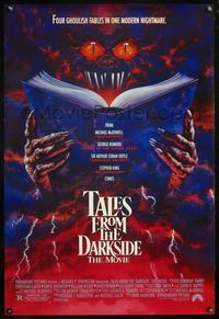 8r484 TALES FROM THE DARKSIDE 1sh '90 Geoge Romero & Stephen King, creepy artwork of demon!