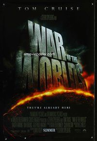 8r530 WAR OF THE WORLDS DS Advance Epic title style 1sh '05 Tom Cruise, Steven Spielberg!