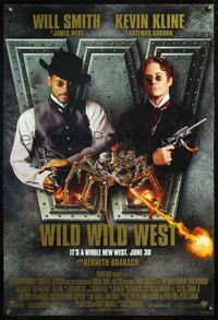8r543 WILD WILD WEST DS advance 1sh '99 Will Smith, Kevin Kline!