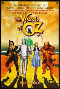 8r549 WIZARD OF OZ DS advance 1sh R98 Victor Fleming, Judy Garland all-time classic!