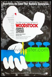 8r552 WOODSTOCK 1sh R94 3 days of peace & music, the event that named a generation!