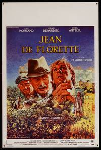 8s512 JEAN DE FLORETTE Belgian '86 Claude Berri, art of Yves Montand & Gerard Depardieu by Jouin!
