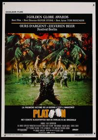 8s563 PLATOON Belgian '86 Oliver Stone, Tom Berenger, Willem Dafoe, Vietnam War!