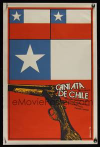 8s102 LA CANTATA DE CHILE Cuban '76 Humberto Solas, artwork of Cuban flag & gun by Reboiro!