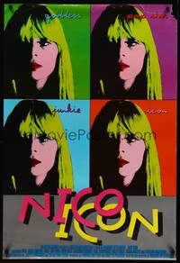 8s139 NICO ICON English 1sh '96 biography of the famous goddess, pop star, junkie, icon!