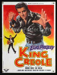 8s390 KING CREOLE French R78 best different artwork of tough Elvis Presley by Jean Mascii!