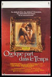 8s418 SOMEWHERE IN TIME French 16x23 '81 Christopher Reeve, Jane Seymour, cult classic!