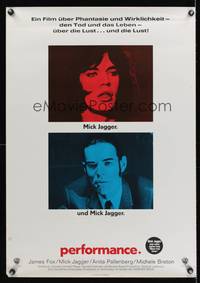 8s262 PERFORMANCE German '70 directed by Nicolas Roeg, wild images of Mick Jagger!