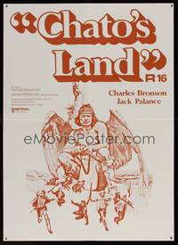 8s077 CHATO'S LAND New Zealand '72 what Charles Bronson's land won't kill, he will!
