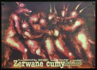 8s643 BROKEN MOORING LINES Polish 26x38 '79 Sylwester Szyszko's Zerwane cumy, Socha art of demons!