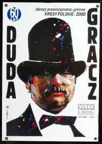 8s671 DUDA GRACZ Polish 26x39 '01 Waldemar Swierzy art of man in top hat!