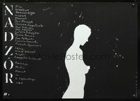 8s719 NADZOR Polish 26x37 '84 Ewa Blaszczyk, Mieczyslaw Wasilewski silhouette of nude woman!