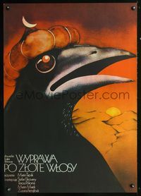 8s736 PLAVCIK A VRATKO Polish 27x38 '82 Stefan Skrucany, wild art of crow!