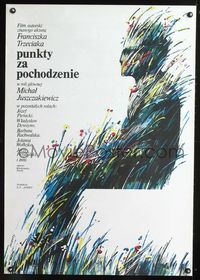 8s738 POINTS FOR PARENTAGE Polish 27x38 '83 Michal Juszczakiewicz, Swierzy art of grass man!