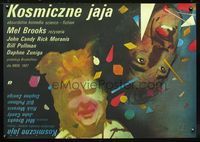 8s750 SPACEBALLS Polish 27x38 '87 Mel Brooks, Buszewicz art of John Candy & Bill Pullman!