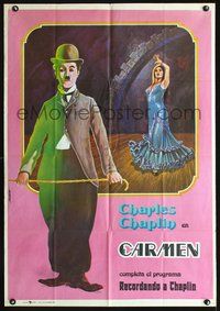 8s081 BURLESQUE ON CARMEN Spanish R76 artwork of Charlie Chaplin by Mauro!