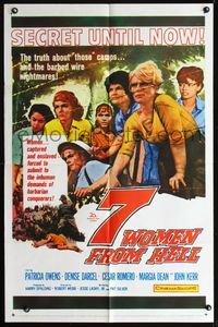 8t013 7 WOMEN FROM HELL 1sh '65 Patricia Owens is driven to shame in a World War II prison camp!