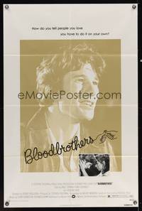 8t103 BLOODBROTHERS 1sh '78 super early image of Richard Gere, from Richard Price novel!