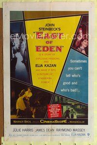8t282 EAST OF EDEN 1sh '55 first James Dean, John Steinbeck, directed by Elia Kazan!