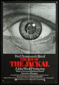 8t224 DAY OF THE JACKAL English 1sh '73 Fred Zinnemann assassination classic, master killer Fox!
