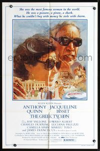 8t378 GREEK TYCOON 1sh '78 great art of Jacqueline Bisset & Anthony Quinn!