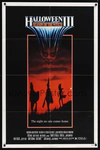8t394 HALLOWEEN III 1sh '82 Season of the Witch, horror sequel, cool horror image!