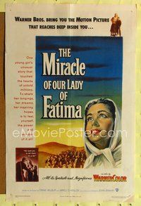 8t585 MIRACLE OF OUR LADY OF FATIMA 1sh '52 a true story that reaches deep inside you!
