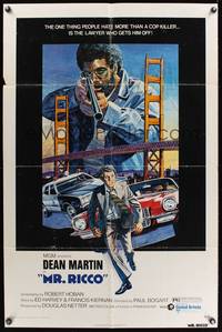 8t610 MR. RICCO 1sh '74 Paul Bogart, Cindy Williams, L. Salk art of Dean Martin on the run!