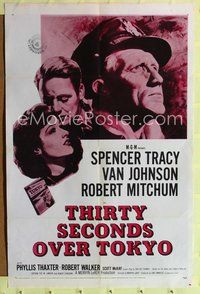 8t873 THIRTY SECONDS OVER TOKYO 1sh R55 pilots Spencer Tracy & Van Johnson + Phyllis Thaxter!