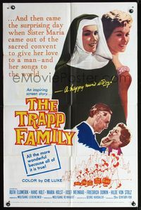 8t901 TRAPP FAMILY 1sh '60 the real life inspiring Sound of Music story!