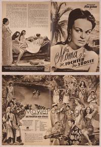 8v195 ALOMA OF THE SOUTH SEAS German program '51 many images of sexy tropical Dorothy Lamour!