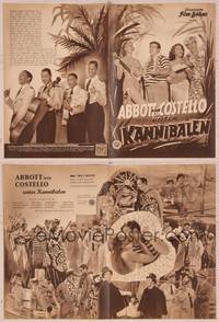 8v221 PARDON MY SARONG German program '51 great different images of Abbott & Costello!