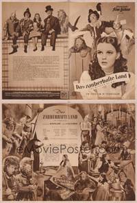 8v242 WIZARD OF OZ German program '51 Victor Fleming, Judy Garland, great different images!