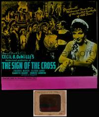 8v062 SIGN OF THE CROSS glass slide R44 Cecil B. DeMille epic, Fredric March, Elissa Landi