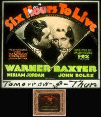 8v063 SIX HOURS TO LIVE glass slide '32 rare Dieterle sci-fi about man revived for just 6 hours!