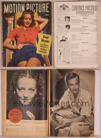 8v111 MOTION PICTURE magazine March 1941, close up of Ida Lupino sunning in chair!