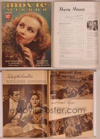 8v073 MOVIE MIRROR magazine January 1937, super close up of Carole Lombard by James Doolittle!