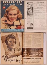 8v079 MOVIE MIRROR magazine July 1937, c/u smiling portrait of Jean Harlow by James Doolittle!