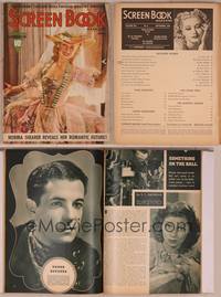 8v093 SCREEN BOOK magazine September 1938, wonderful c/u of Norma Shearer in Marie Antoinette!
