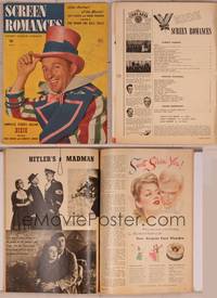 8v128 SCREEN ROMANCES magazine August 1943, portrait of Bing Crosby in wacky outfit from Dixie!