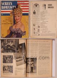 8v127 SCREEN ROMANCES magazine July 1943, portrait of sexy Betty Grable from Sweet Rosie O'Grady!