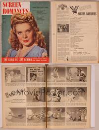 8v130 SCREEN ROMANCES magazine October 1943, c/u of Alice Faye from The Girls He Left Behind!